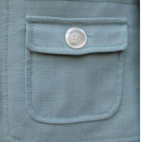 Carlisle Blue Green Wool Silk Blazer Jacket - Picture 5 of 8